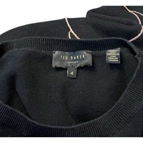 Ted Baker Size 4 Small Black Dog Sweater French Bulldog Boston Terrier Woof - Picture 10 of 10